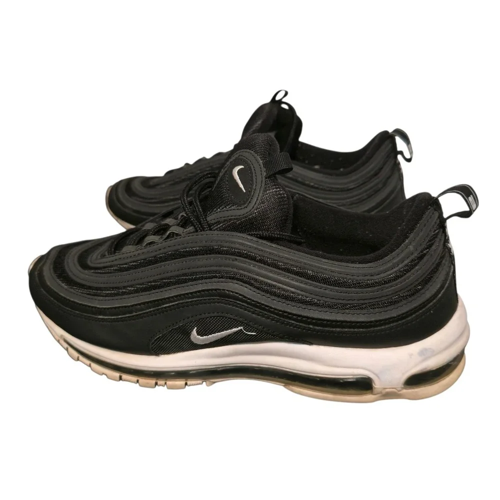 Nike Air Max 97 Black Silver Running Casual Mens Shoes Sneakers Size‎ 11.5